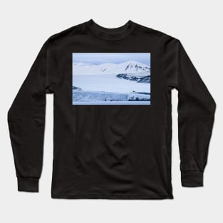 Tunabreen Glacier from Tempelfjorden on Svalbard Long Sleeve T-Shirt